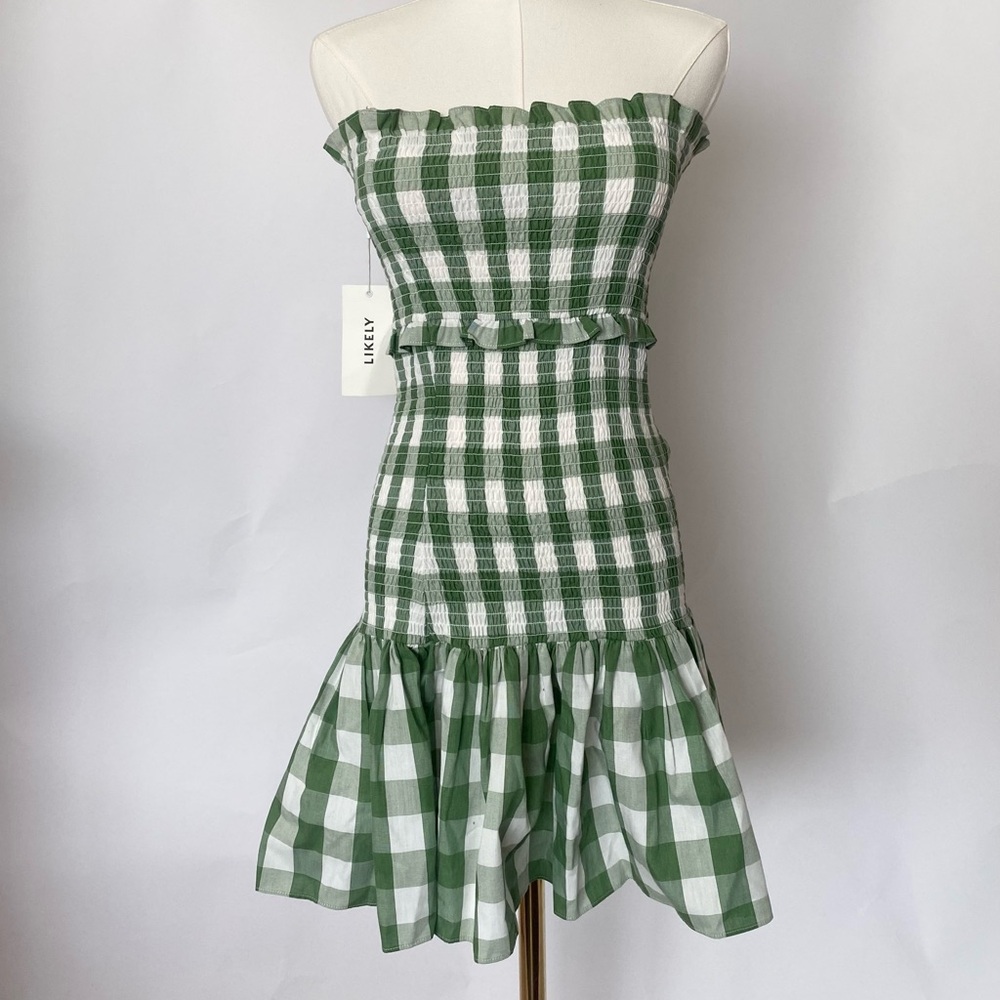 Likely Women’s Strapless Gingham Cherelle Dress - Picture 3 of 4